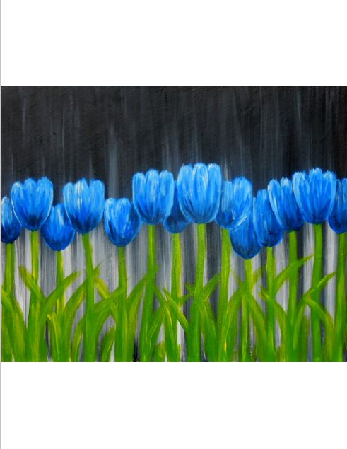 Tulips in Blue